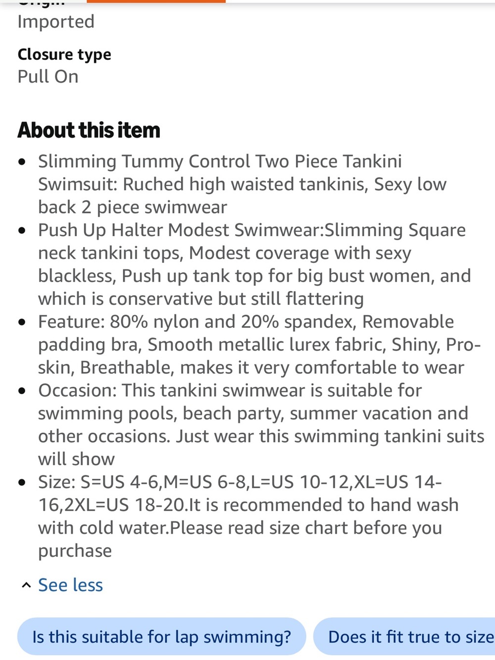 Blue Ribbed Halter Tankini - Picture 4 of 4